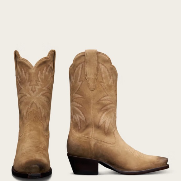Tecovas Shoes - Tecovas The Sadie Toasted Almond Suede Western Boots 7
